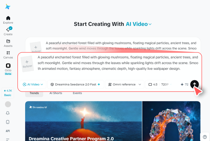 Enter a prompt or upload an image