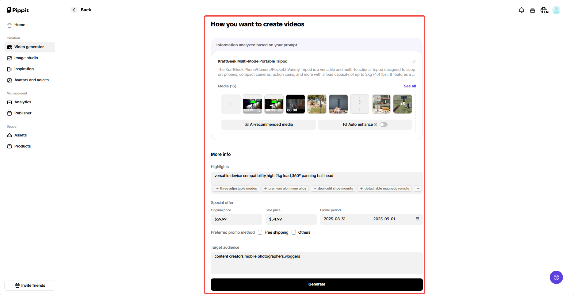 How you want to create videos