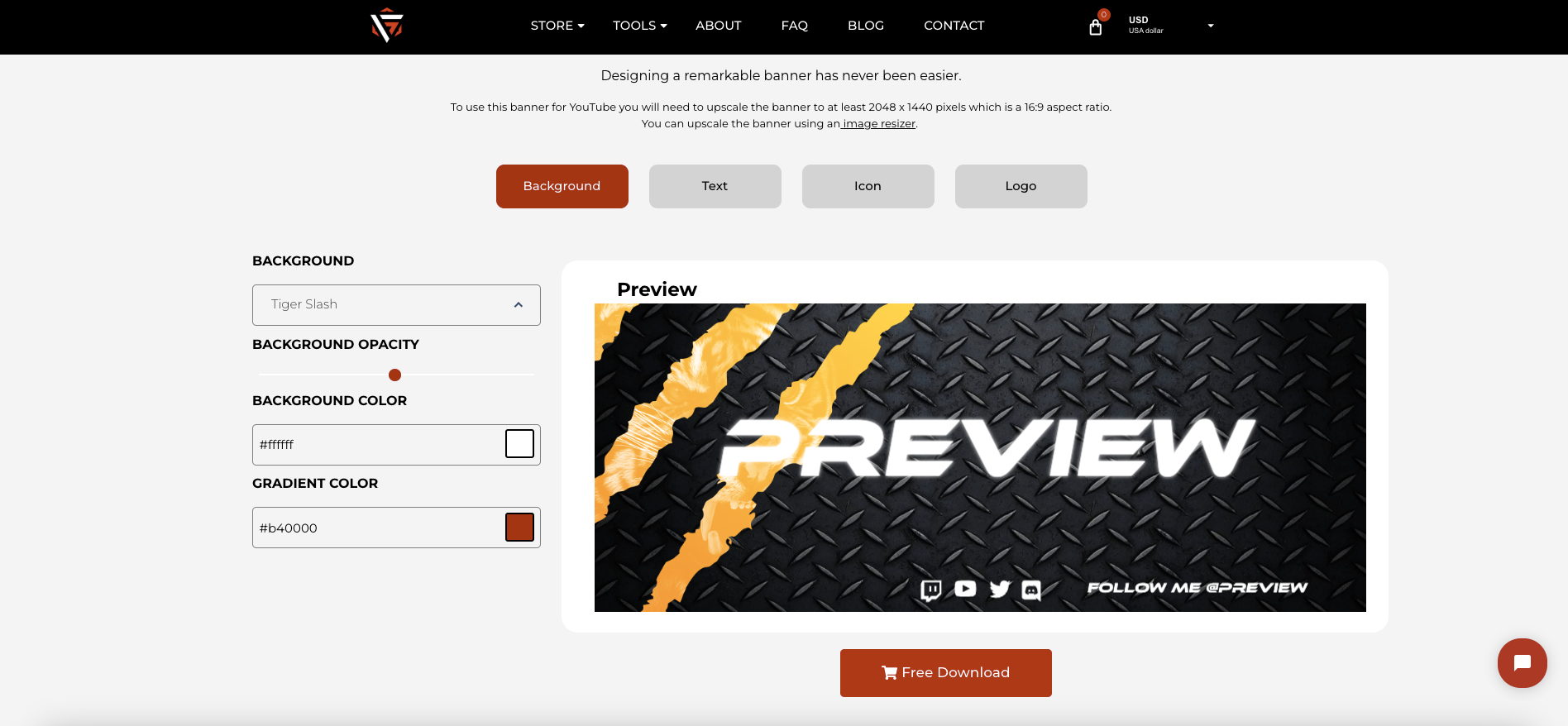 Twitch banner designer