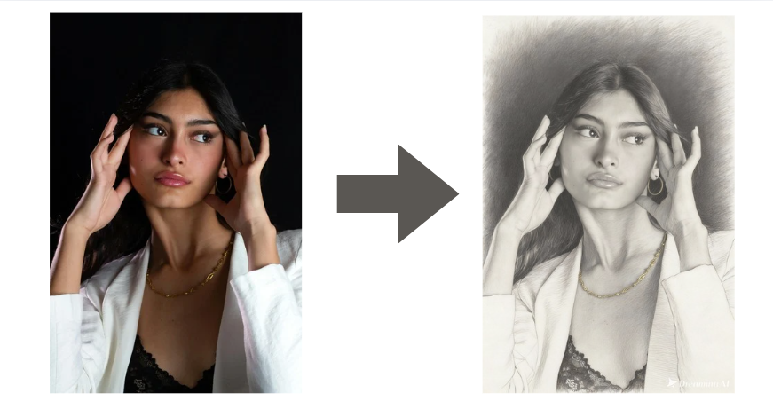 Imagen que muestra un boceto de una foto