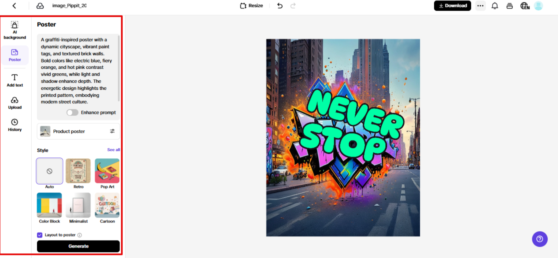 Sales poster generator