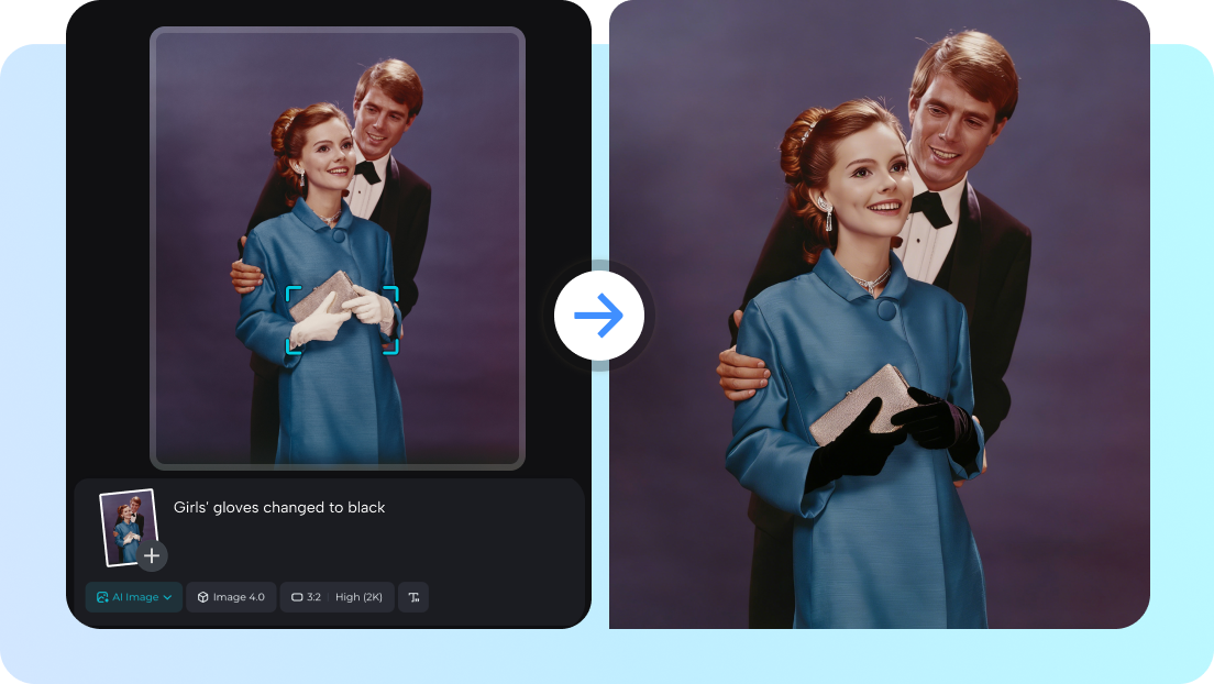 colorize an exact area with interactive editing