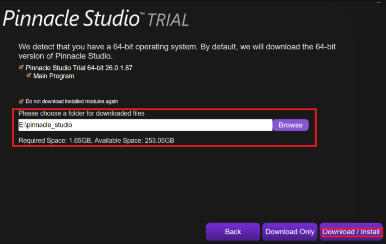 Instalación del software de edición de video Pinnacle Studio