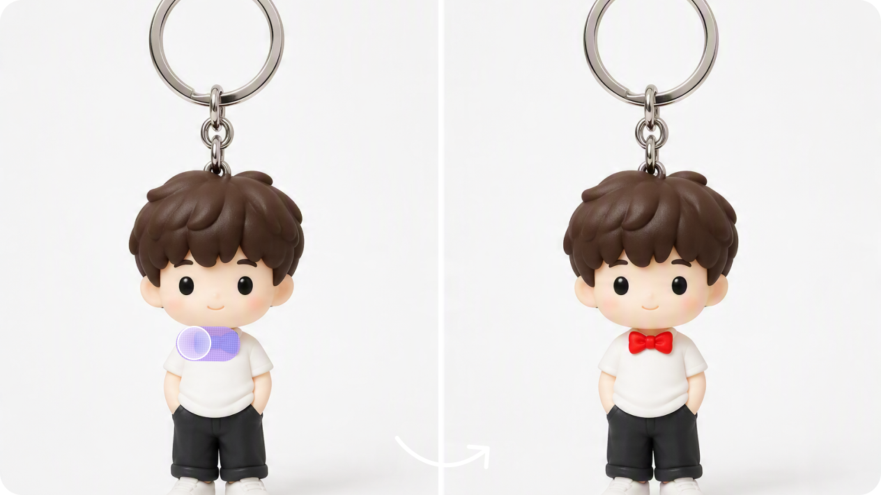keychain designs with interactive editing