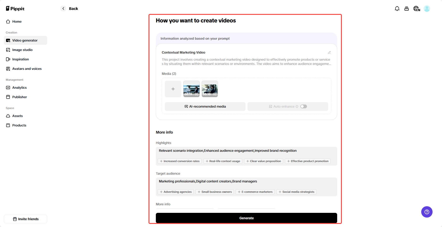 Set your video details