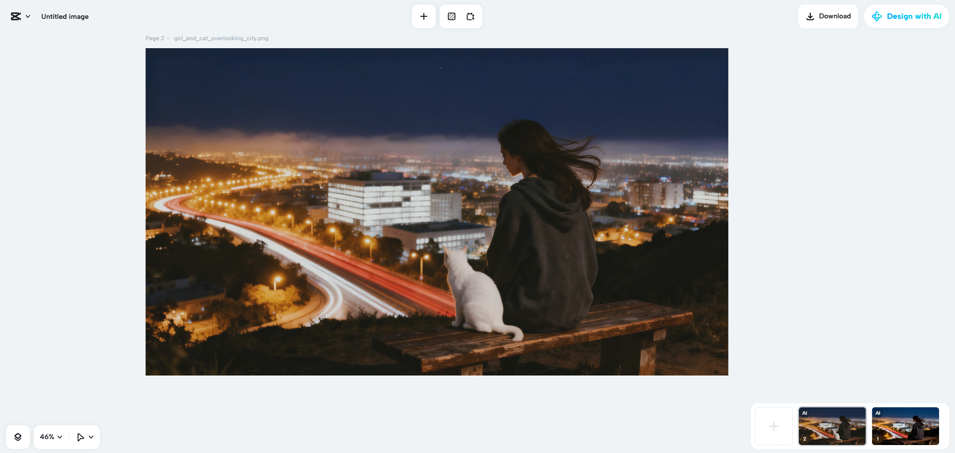 تصميم الذكاء الاصطناعي لـ CapCut Web قيد التنفيذ