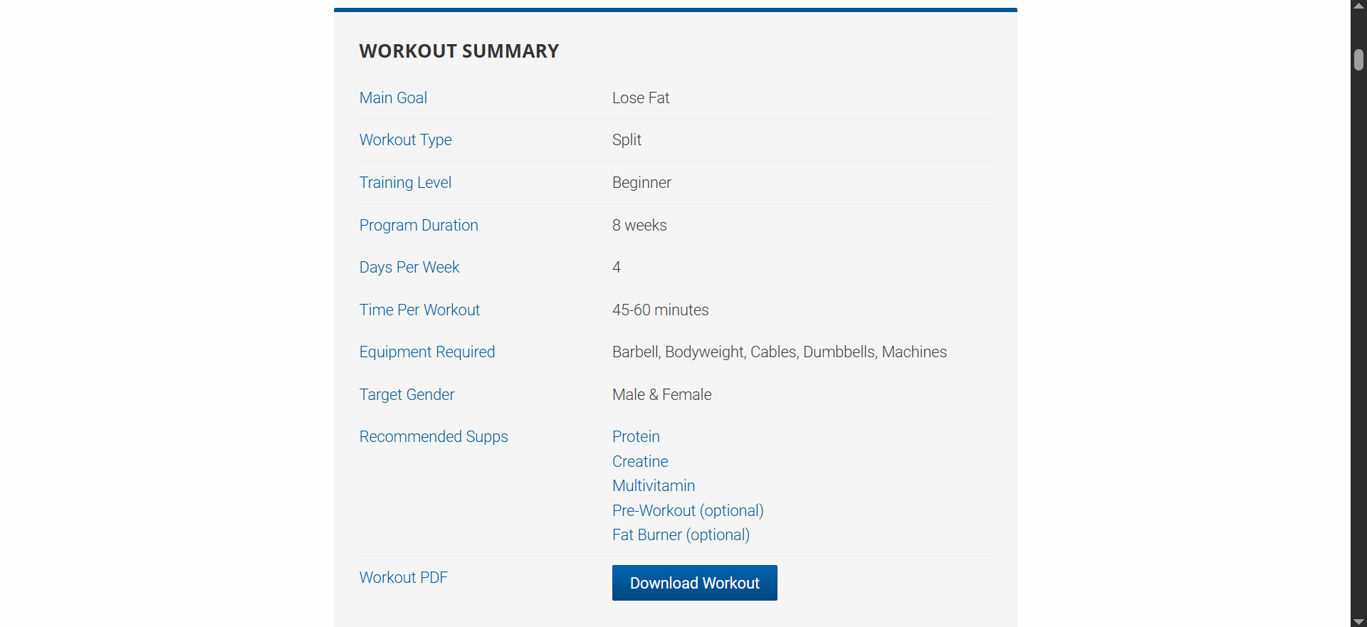 マッスル&amp;ストレングスワークアウトプランナー