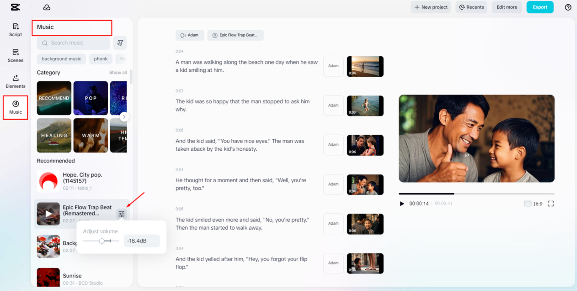 Hintergrundmusik hinzufügen