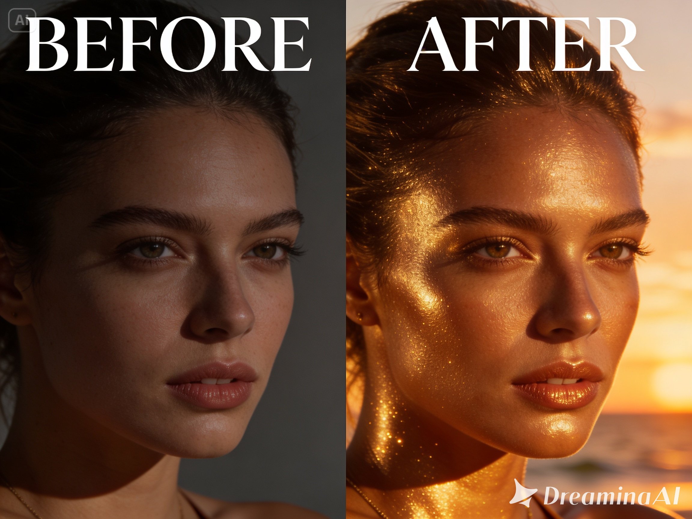 Cinematic glow transformation poster