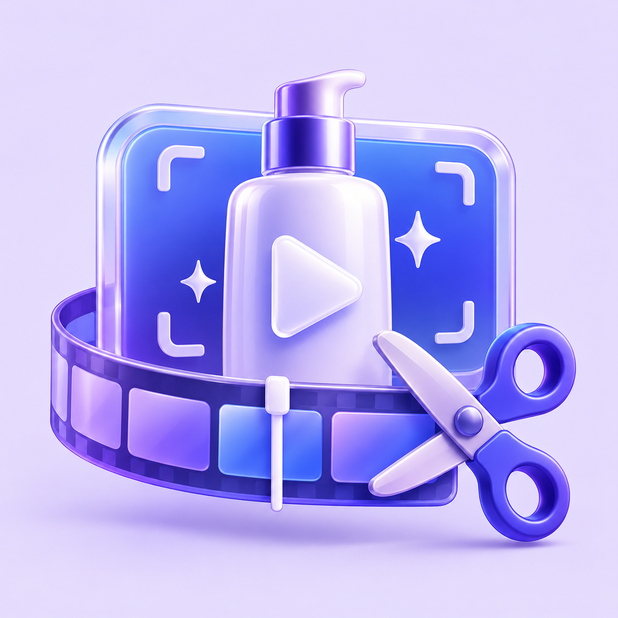 Original icon for product demo video editing