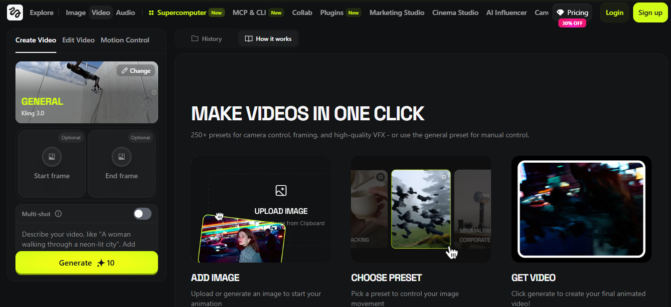 Choose a video model or template