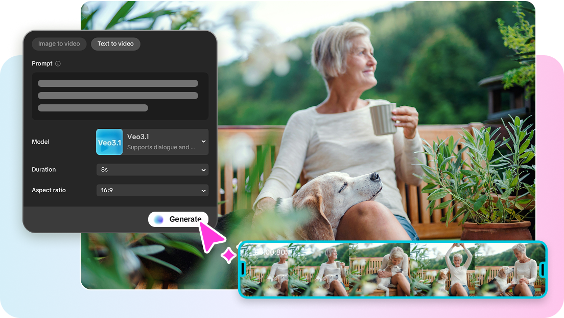 Generovat videa z textu pomocí CapCut je zdarma AI video maker