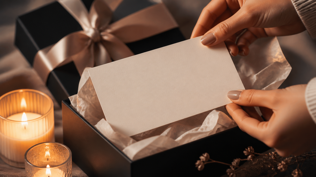 Gift Voucher Sample Video prompt 3 original 16:9 visual