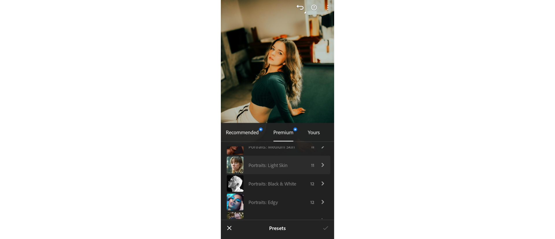 Lightroom filters