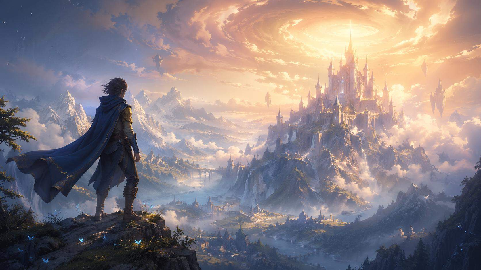 Dreamina AI movie poster prompts prompt example 6: Fantasy adventure key art
