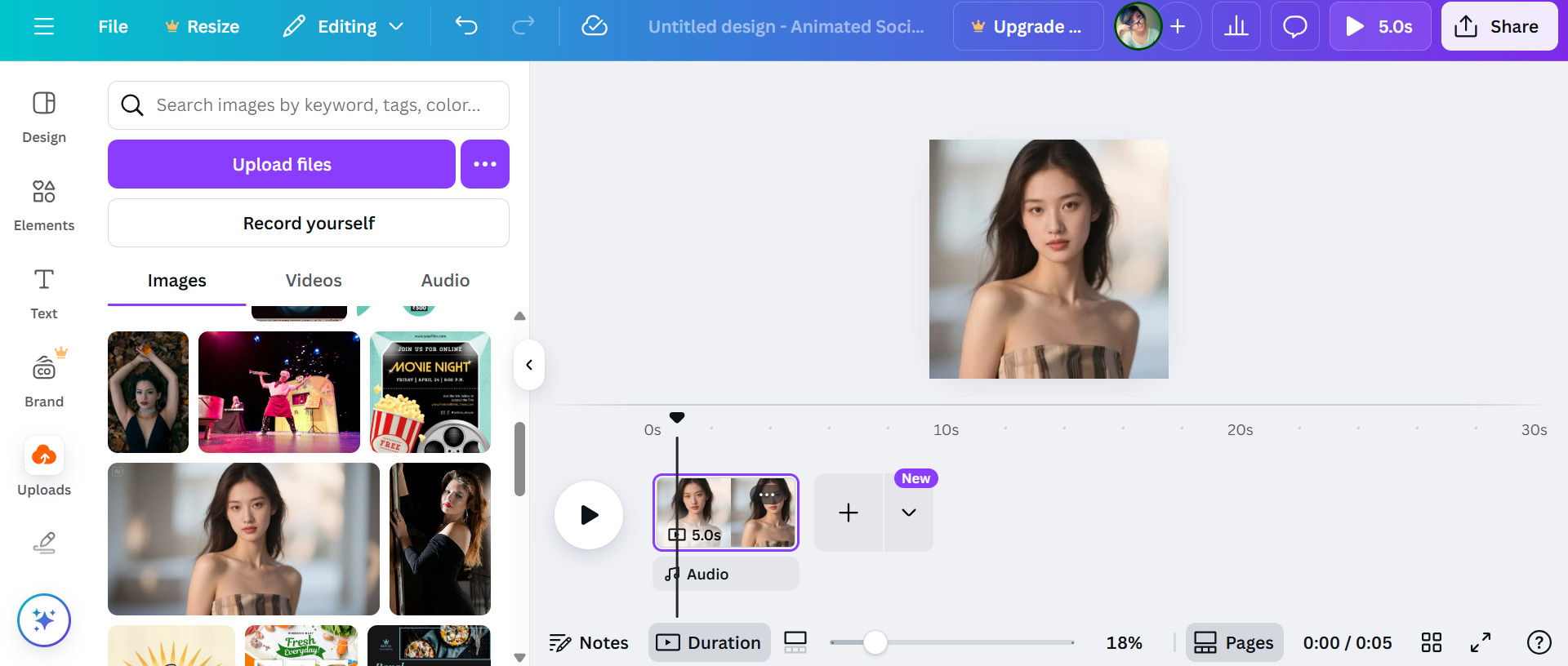 Bagaimana saya bisa membuat gambar bergerak dengan Canva