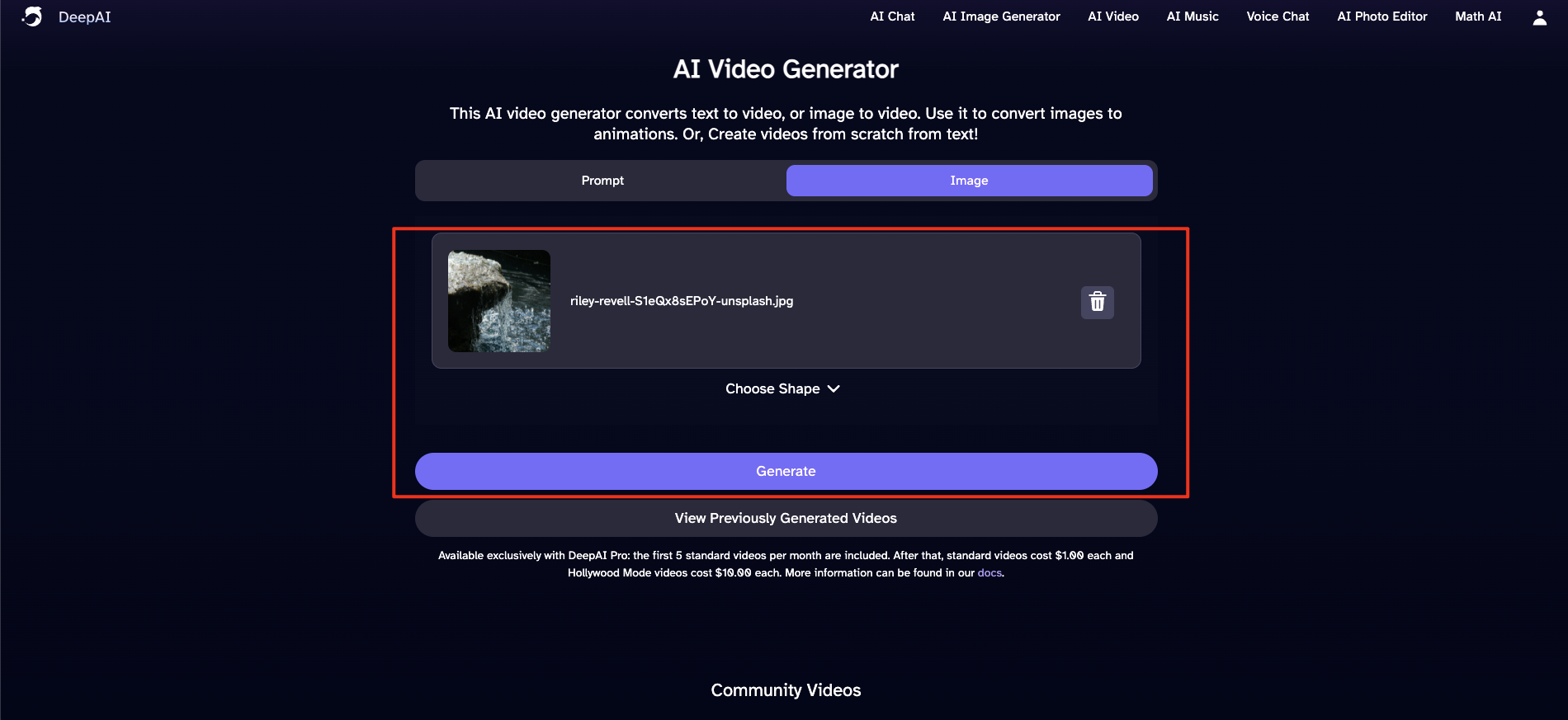 Customize and generate