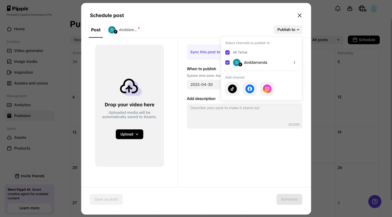 Tampok ng auto-publisher