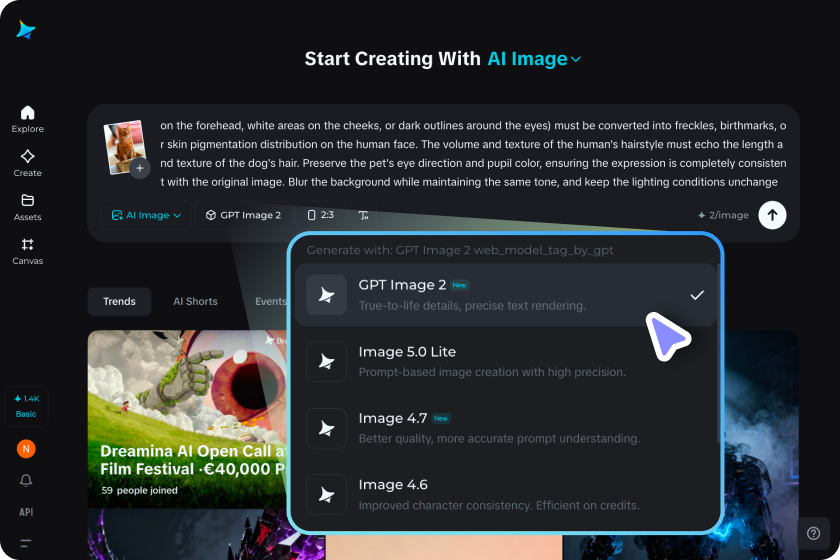 Set your model and adjust settings