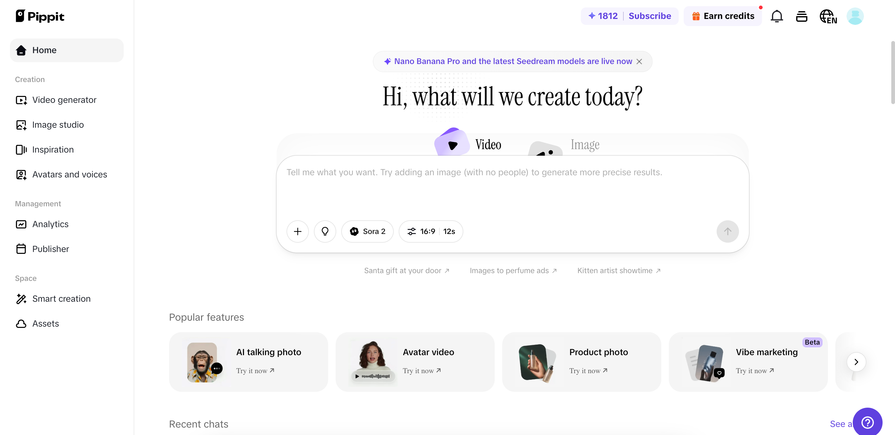 Pippit homepage
