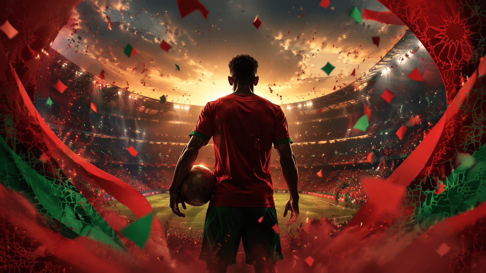 Dreamina Viertelfinale Weltmeisterschaft 2026 ai Poster prompt Beispiel 1: Marokko gegen Frankreich Poster