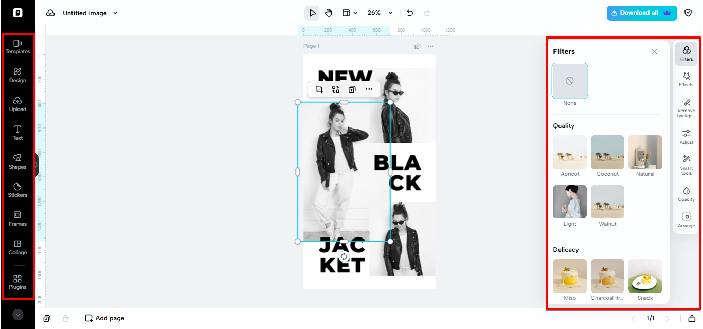 Image editor in Pippit