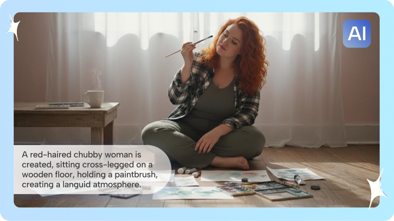 Hasilkan karakter gemuk asli dari deskripsi teks