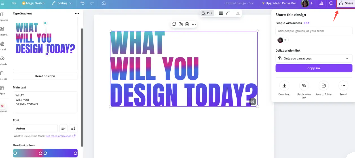 Export your design (image/video)