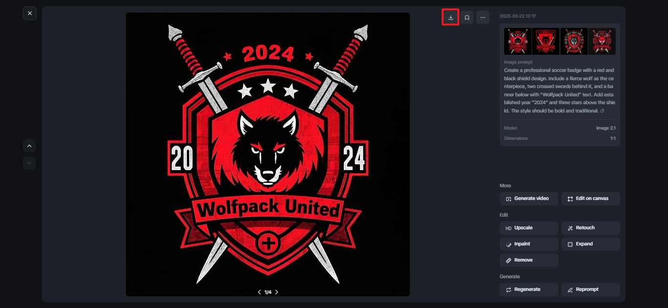 Online soccer badge creator