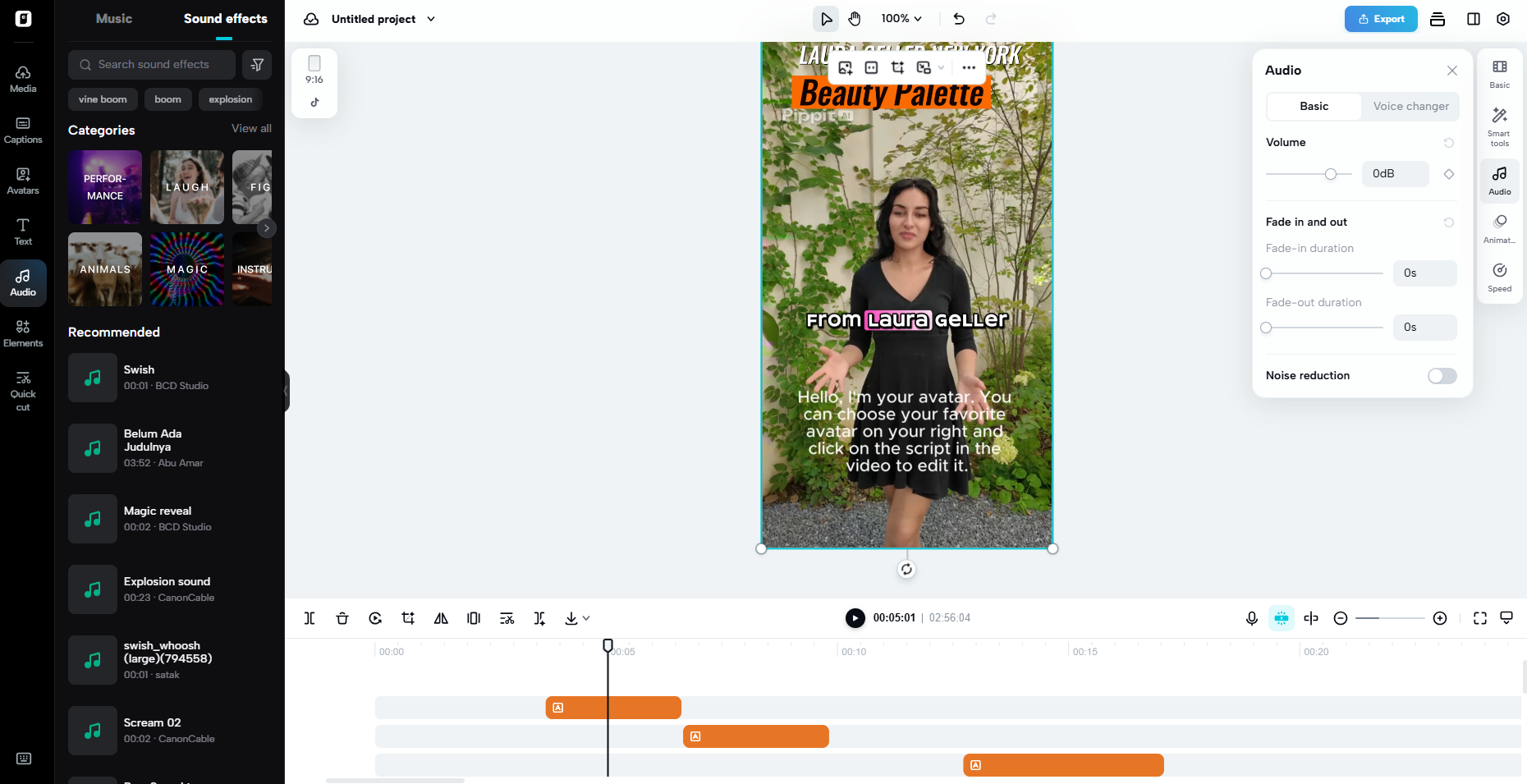 Pippit sound effects library