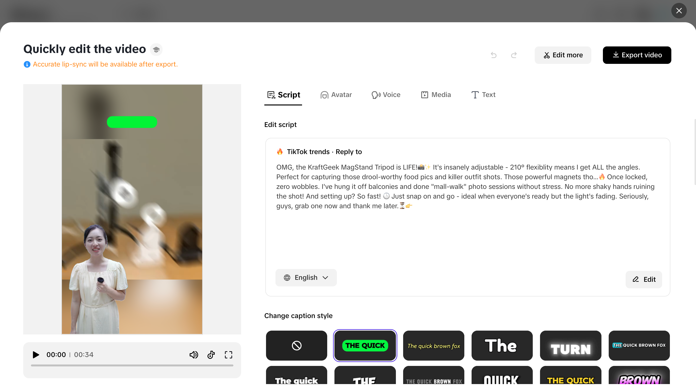 Edit your video