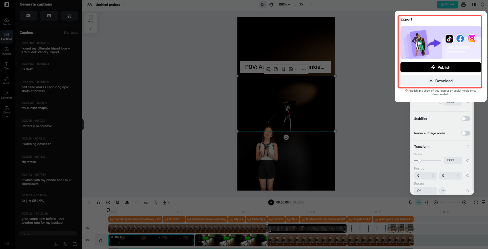Export your video