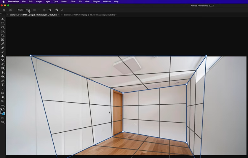 Apply and finalize the warp