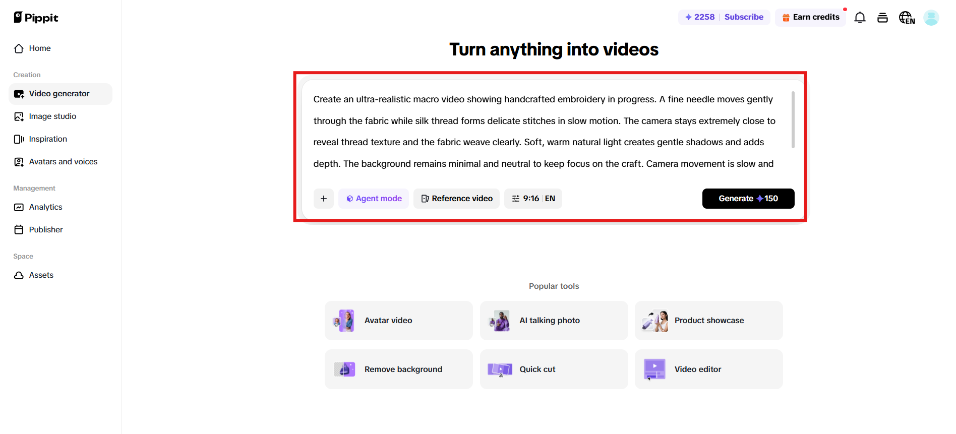 AI video generator