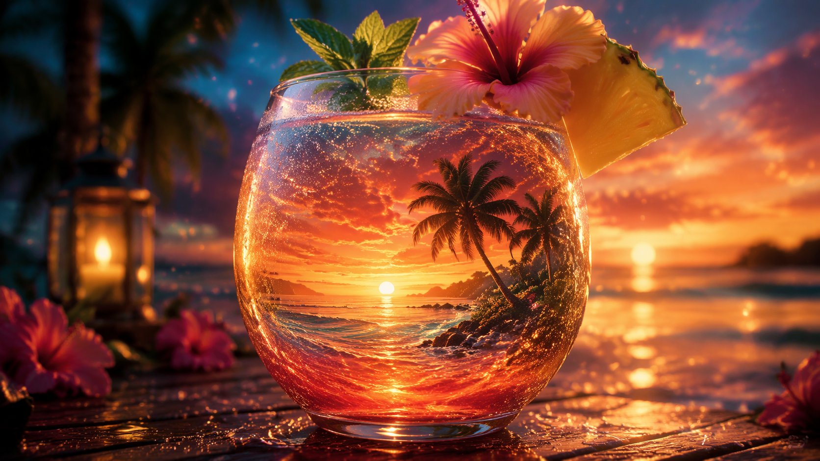 Dreamina AI Drink Story Generator Prompt Beispiel 1: Bunte Drink Story