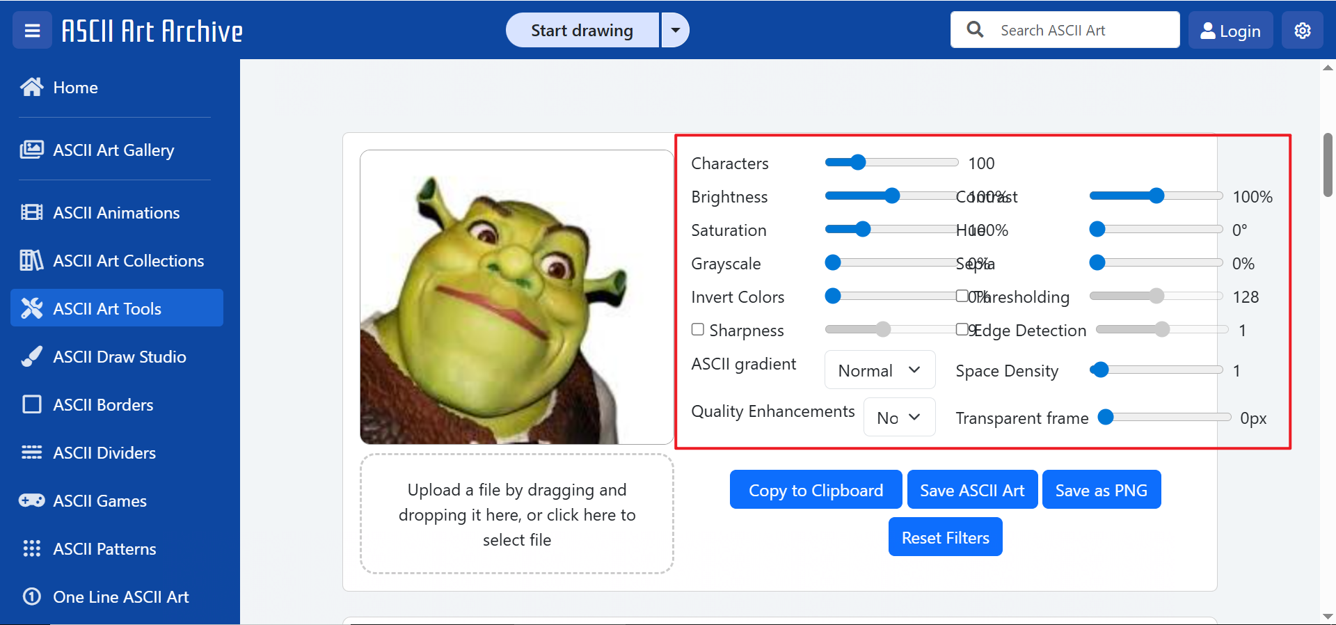 Adjust settings and generate
