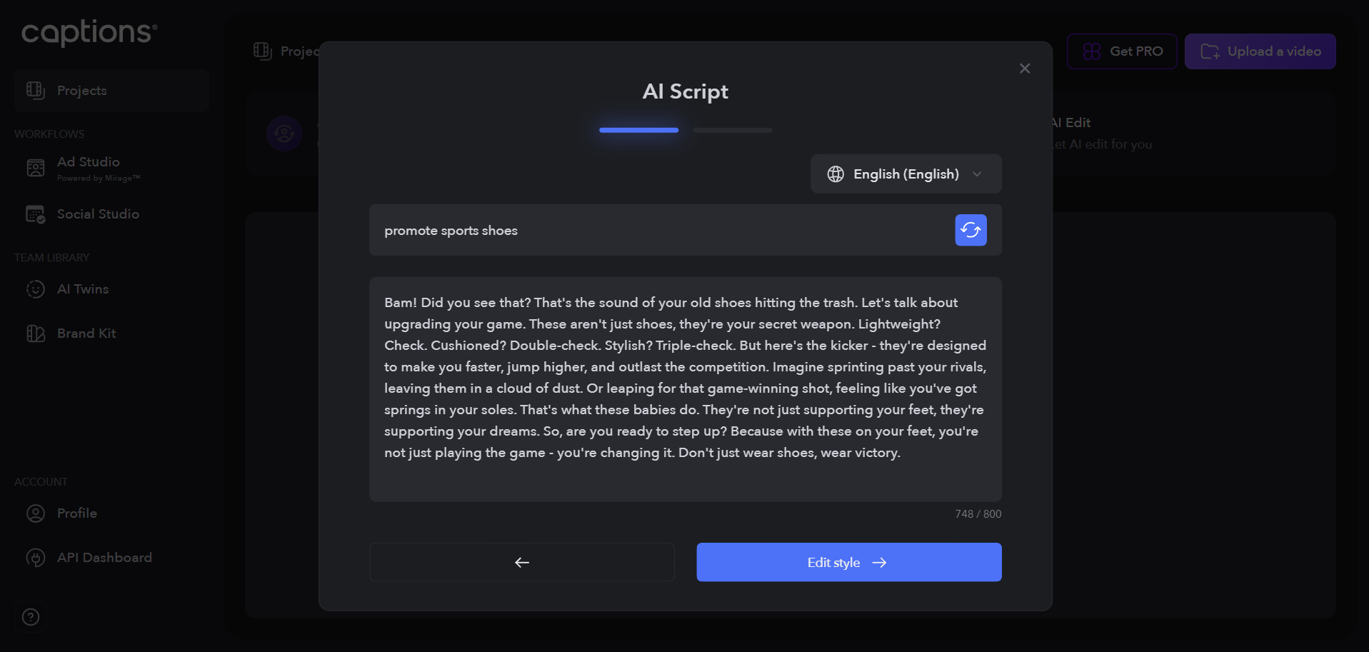 Generate a script