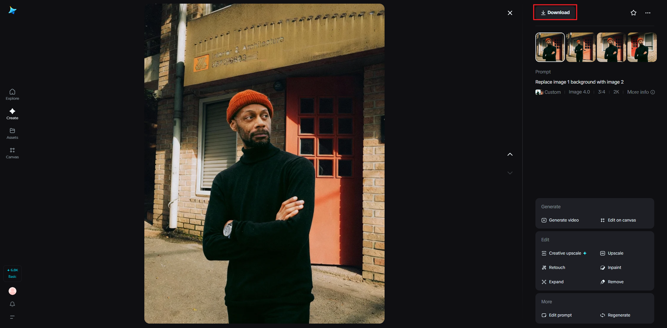 Edit and download your image