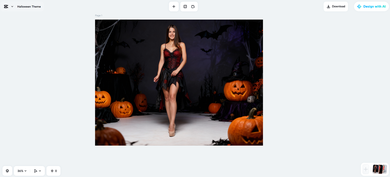 CapCut Web - generátor halloweenských kostýmů