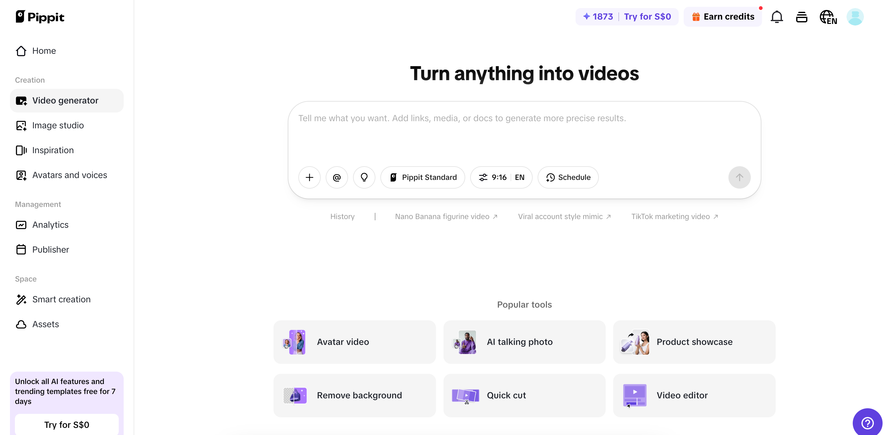 Accede a la herramienta generadora de videos