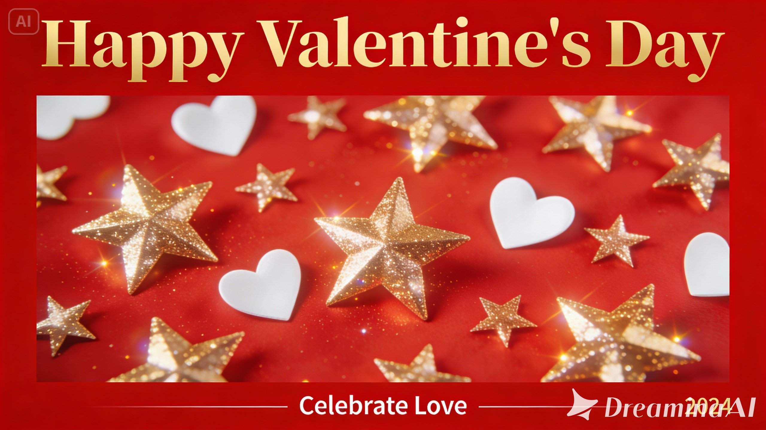Valentine's Day banner with Cupid and arrows