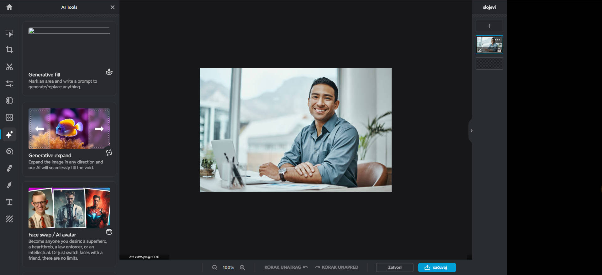 Pixlr AI 写真補正オンラインエディター
