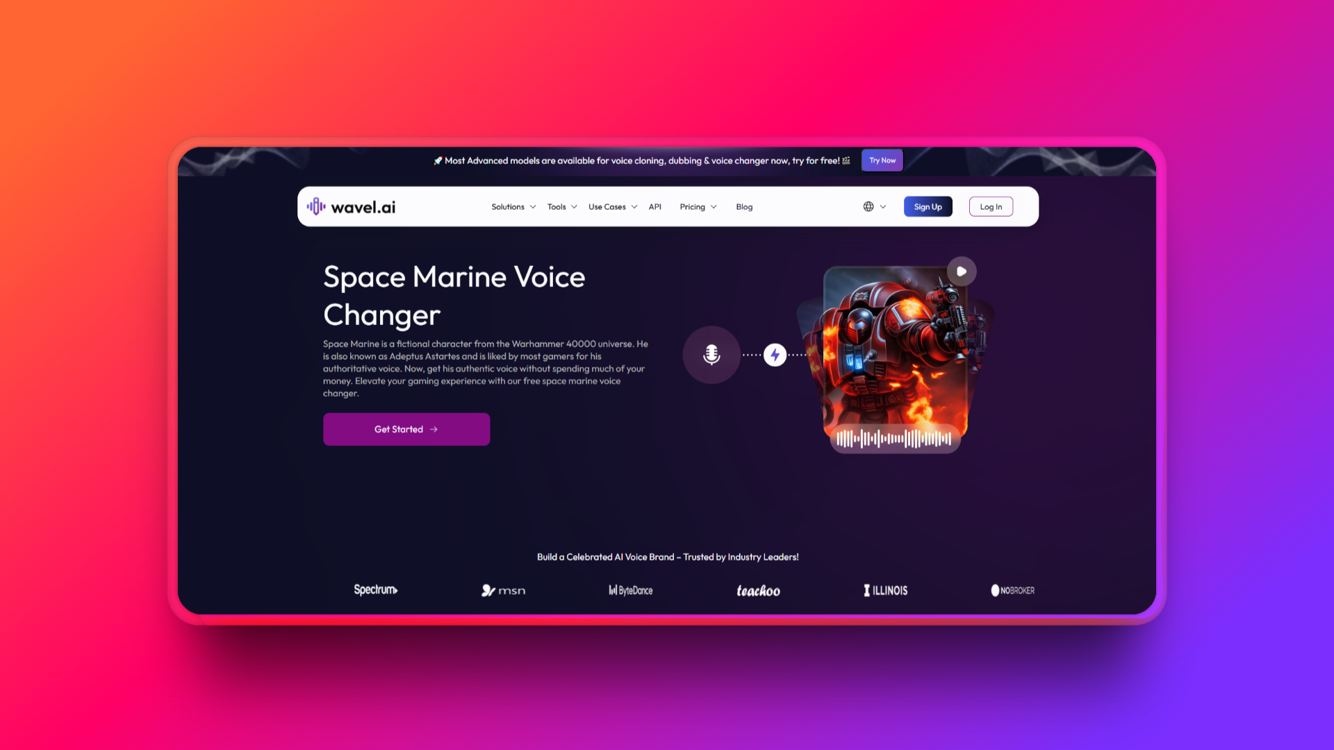 WaveL AI's Space Marine voice changer
