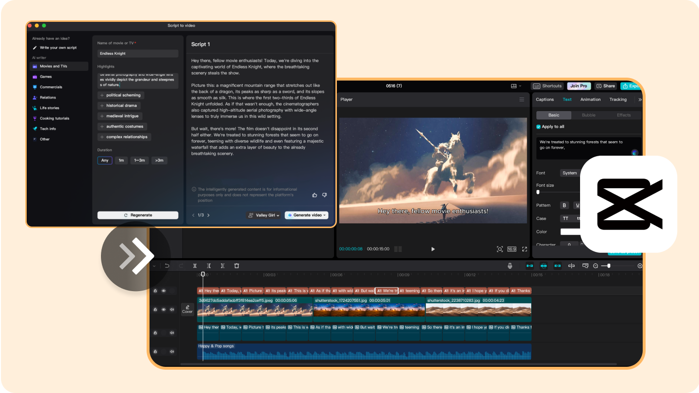 Ai movie script generator trabalhos