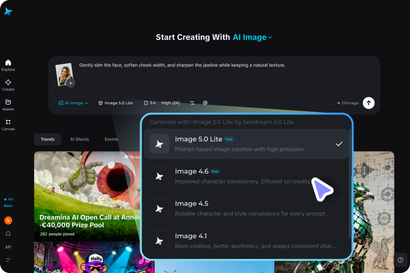 Adjust settings and generate