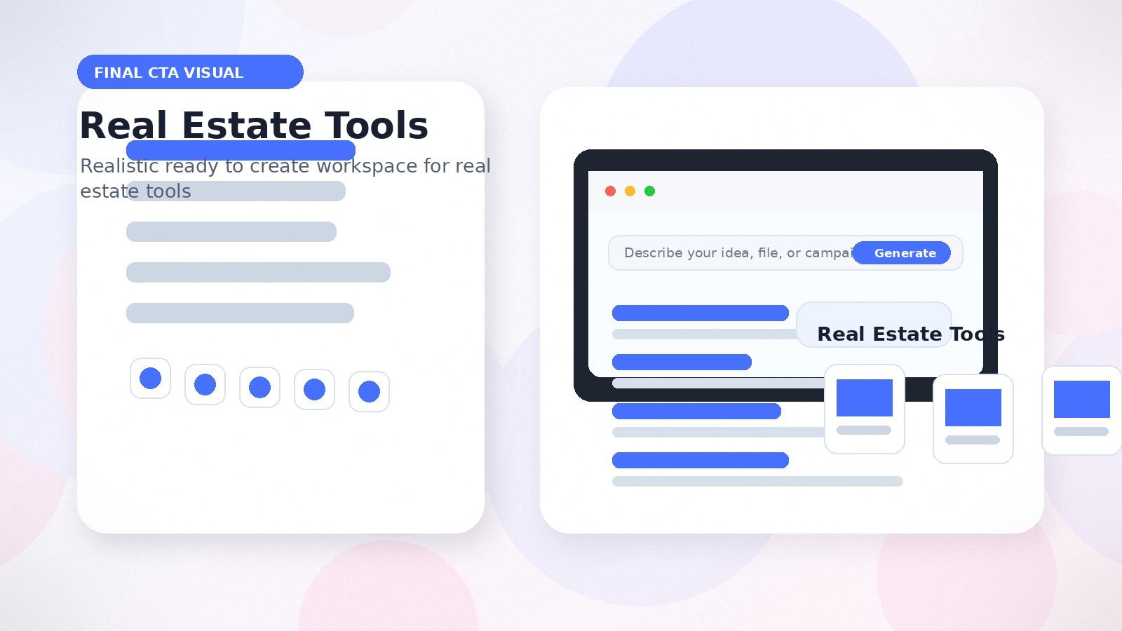 Real Estate Tools realistic final CTA visual visual for real estate tools