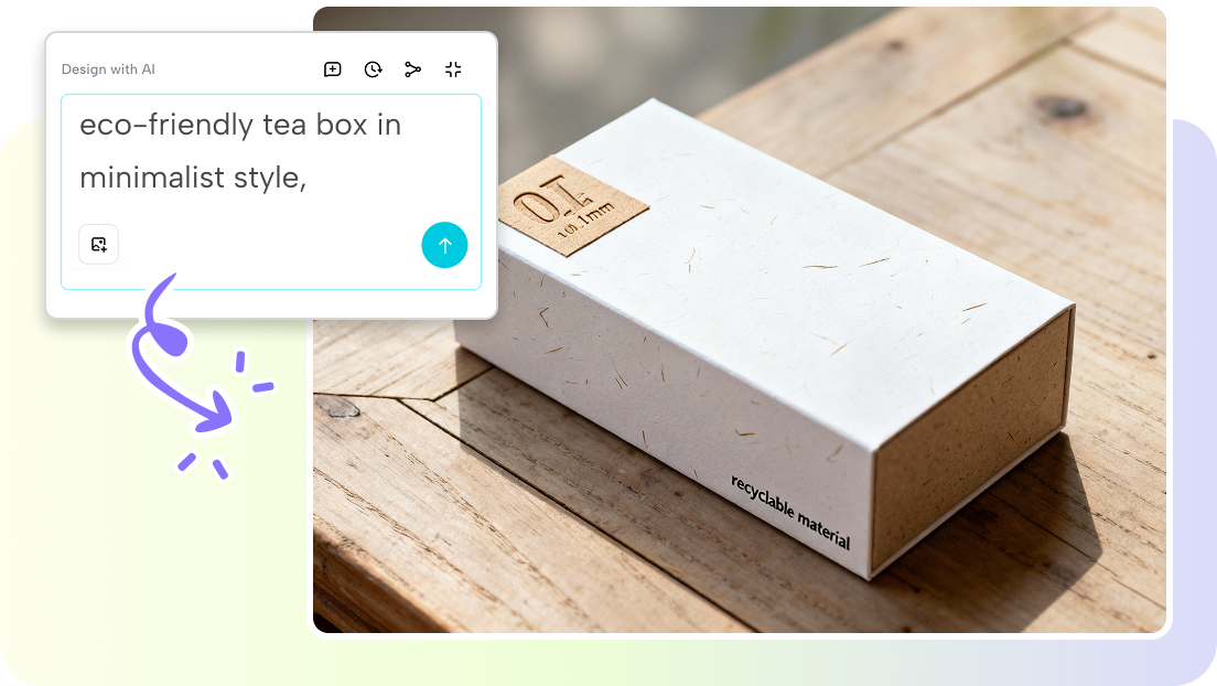 Design product packages through chat