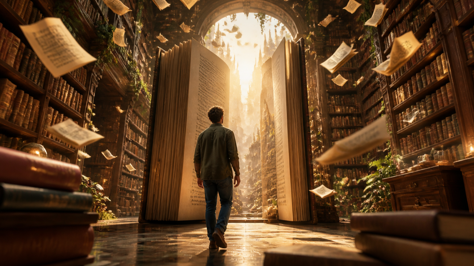 Lost in a Book AI Video Effect hero image