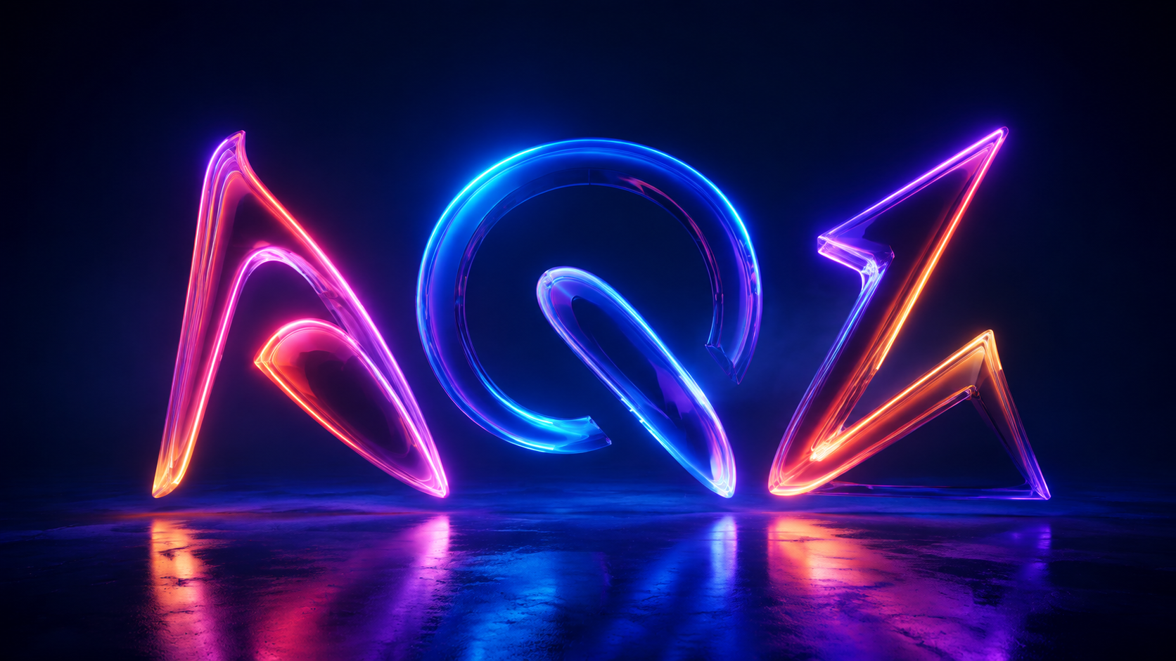 Neon Letterform Glow for ai text effect generator