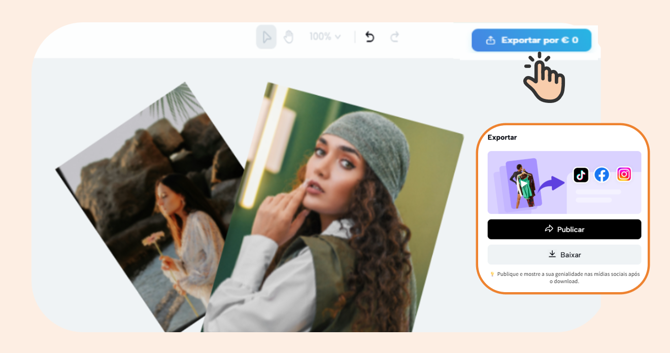 Exportar imagem para Instagram